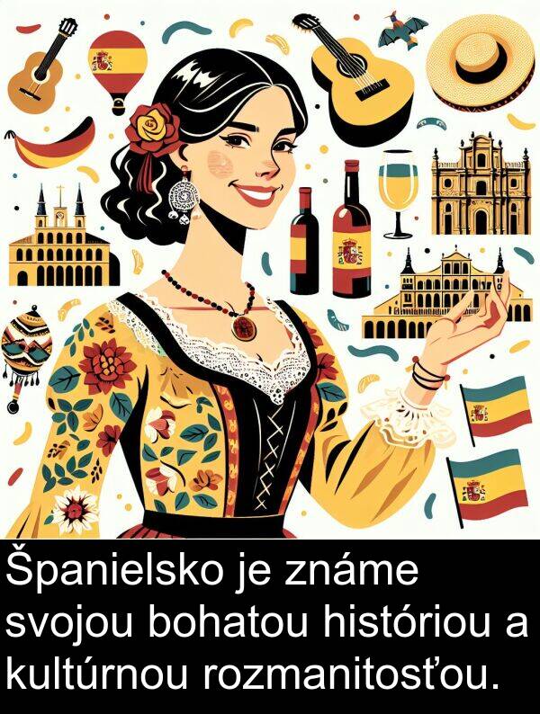 históriou: Španielsko je známe svojou bohatou históriou a kultúrnou rozmanitosťou.