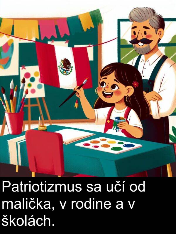 školách: Patriotizmus sa učí od malička, v rodine a v školách.