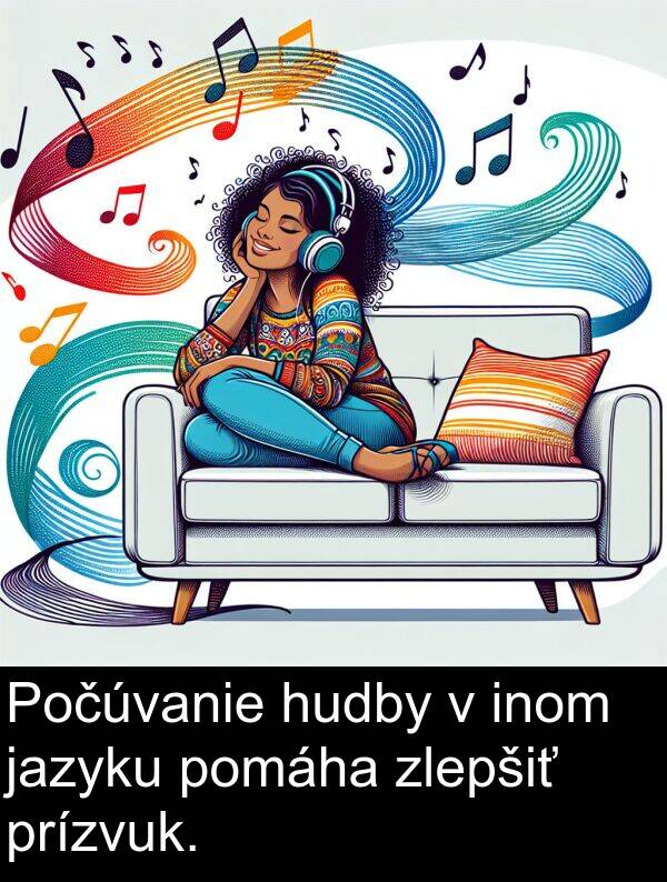 prízvuk: Počúvanie hudby v inom jazyku pomáha zlepšiť prízvuk.