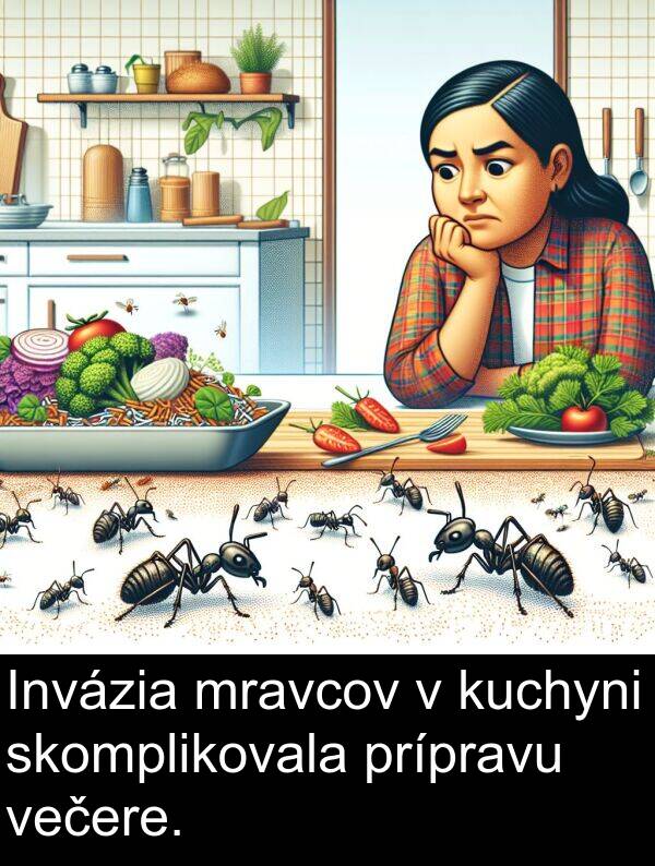 skomplikovala: Invázia mravcov v kuchyni skomplikovala prípravu večere.