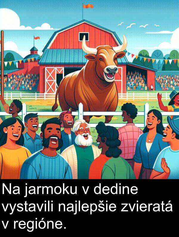 vystavili: Na jarmoku v dedine vystavili najlepšie zvieratá v regióne.