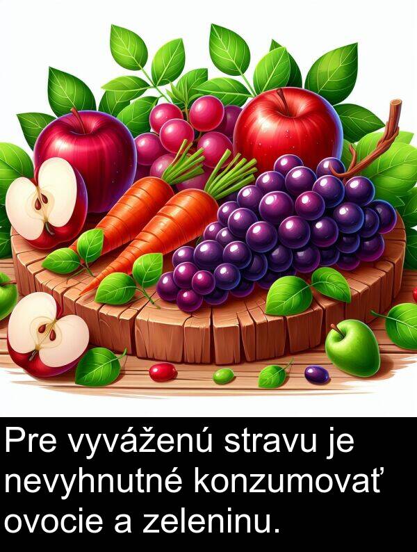 zeleninu: Pre vyváženú stravu je nevyhnutné konzumovať ovocie a zeleninu.