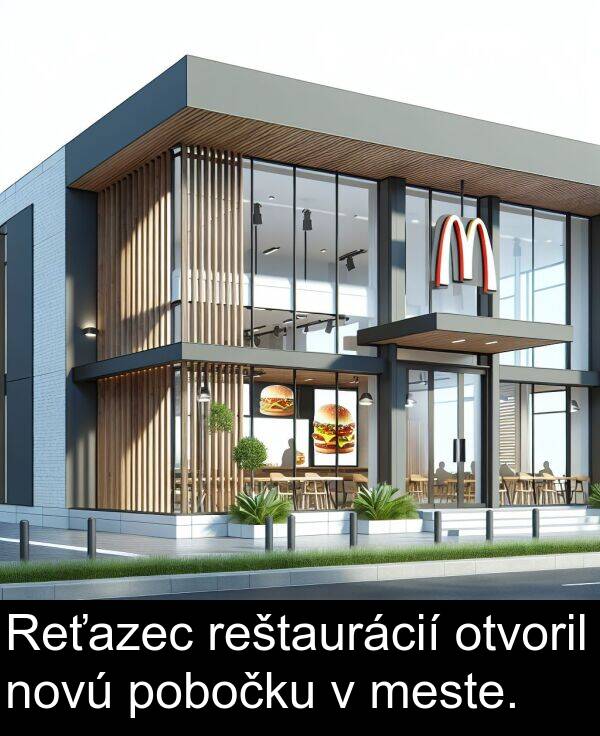 reštaurácií: Reťazec reštaurácií otvoril novú pobočku v meste.