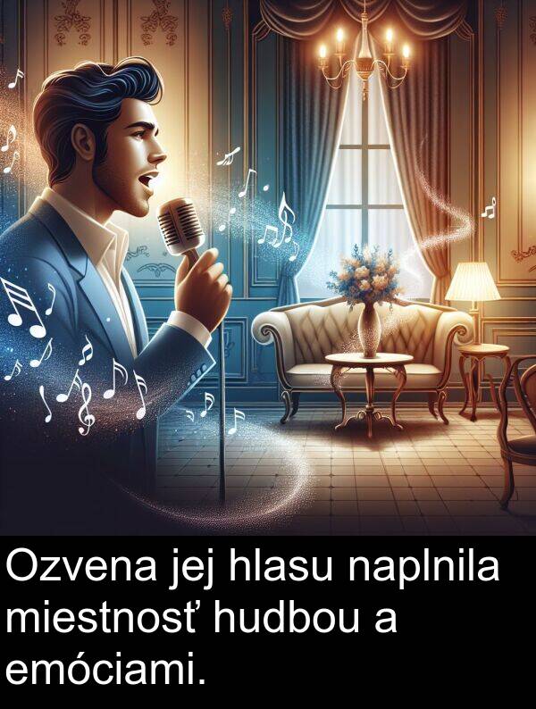 naplnila: Ozvena jej hlasu naplnila miestnosť hudbou a emóciami.