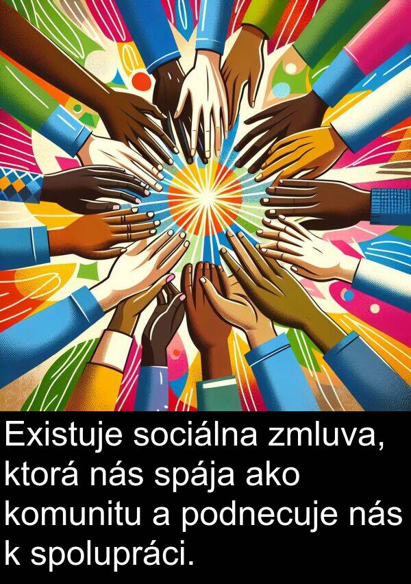 spája: Existuje sociálna zmluva, ktorá nás spája ako komunitu a podnecuje nás k spolupráci.