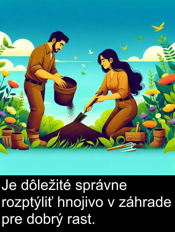 rast: Je dôležité správne rozptýliť hnojivo v záhrade pre dobrý rast.