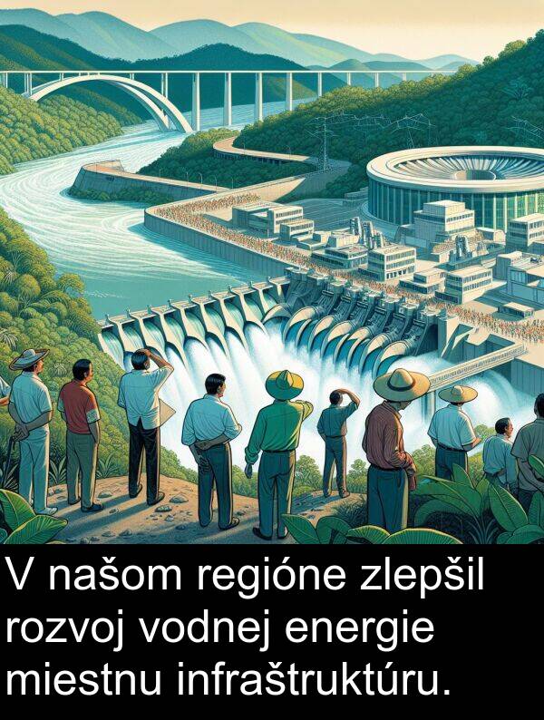 infraštruktúru: V našom regióne zlepšil rozvoj vodnej energie miestnu infraštruktúru.
