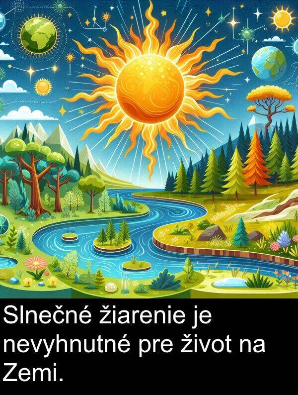 pre: Slnečné žiarenie je nevyhnutné pre život na Zemi.