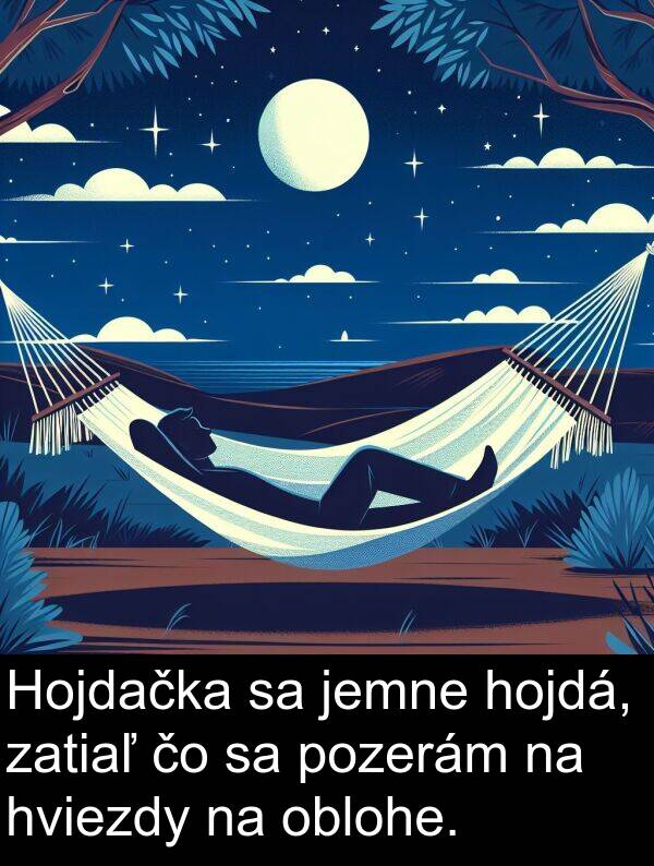oblohe: Hojdačka sa jemne hojdá, zatiaľ čo sa pozerám na hviezdy na oblohe.