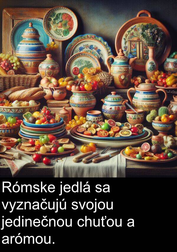 jedlá: Rómske jedlá sa vyznačujú svojou jedinečnou chuťou a arómou.