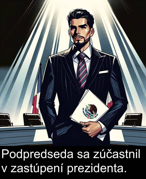 zastúpení: Podpredseda sa zúčastnil v zastúpení prezidenta.