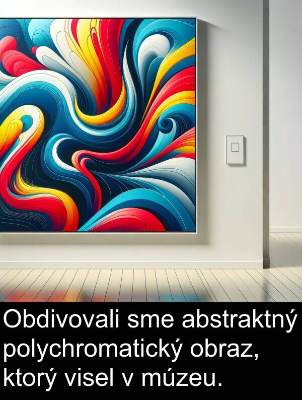 abstraktný: Obdivovali sme abstraktný polychromatický obraz, ktorý visel v múzeu.