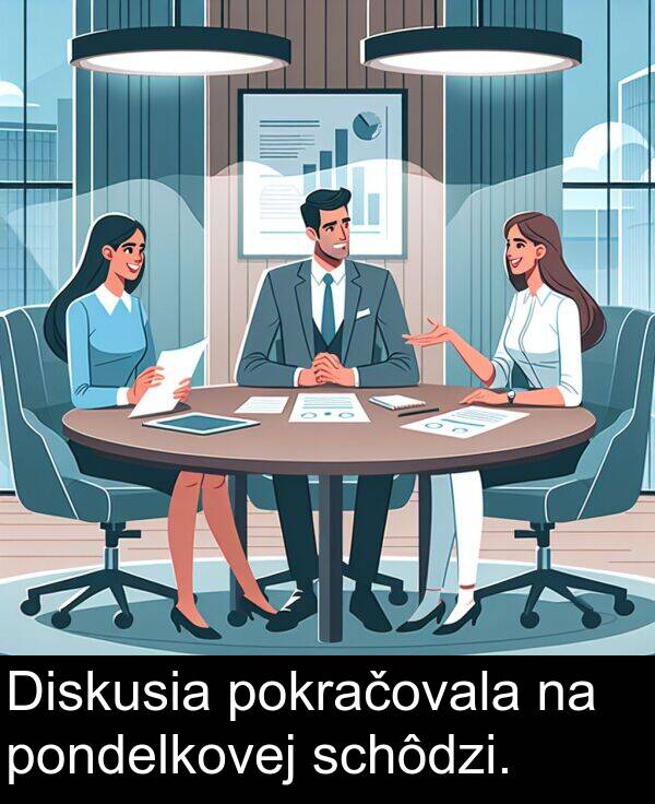 schôdzi: Diskusia pokračovala na pondelkovej schôdzi.