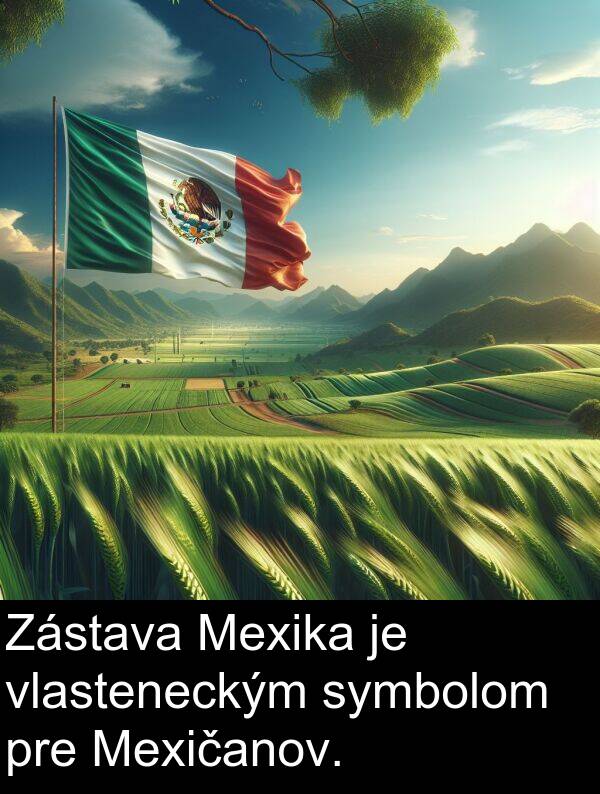 vlasteneckým: Zástava Mexika je vlasteneckým symbolom pre Mexičanov.