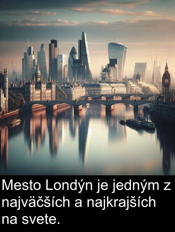 svete: Mesto Londýn je jedným z najväčších a najkrajších na svete.