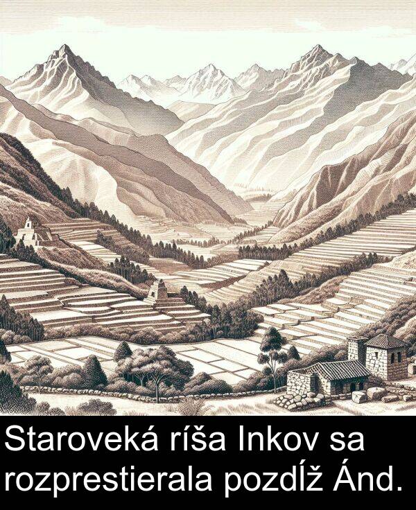 ríša: Staroveká ríša Inkov sa rozprestierala pozdĺž Ánd.