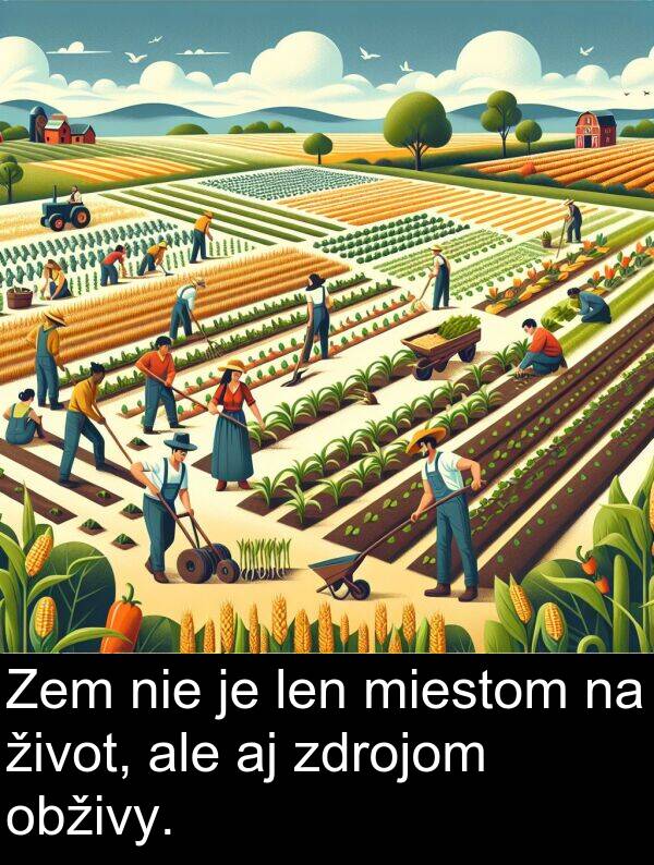 nie: Zem nie je len miestom na život, ale aj zdrojom obživy.