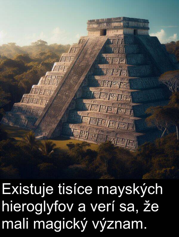 sa: Existuje tisíce mayských hieroglyfov a verí sa, že mali magický význam.