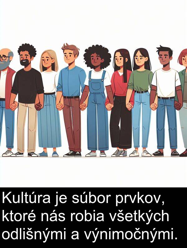 výnimočnými: Kultúra je súbor prvkov, ktoré nás robia všetkých odlišnými a výnimočnými.