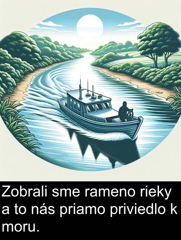 rameno: Zobrali sme rameno rieky a to nás priamo priviedlo k moru.