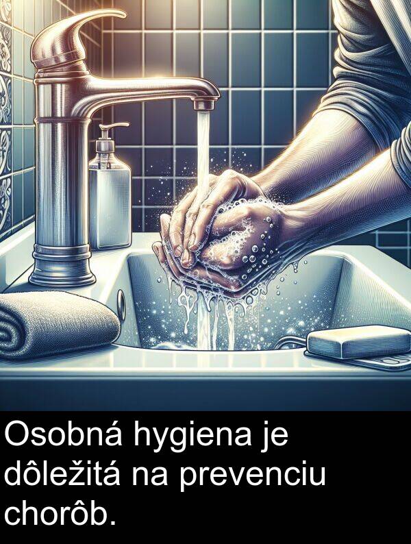 chorôb: Osobná hygiena je dôležitá na prevenciu chorôb.