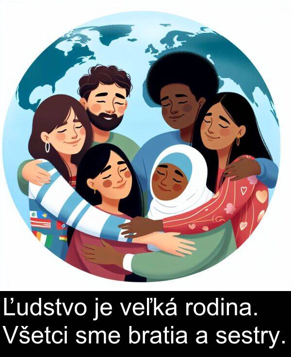 veľká: Ľudstvo je veľká rodina. Všetci sme bratia a sestry.