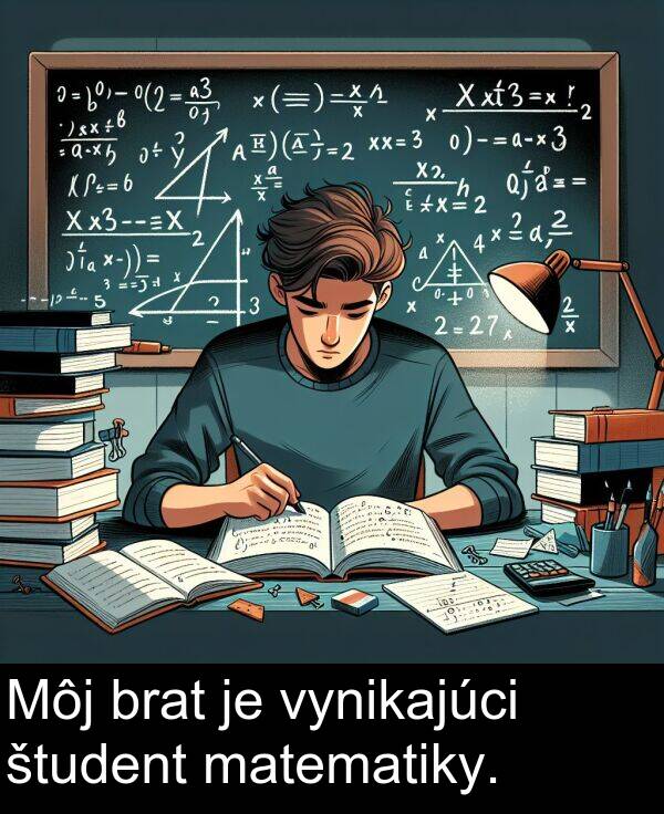 vynikajúci: Môj brat je vynikajúci študent matematiky.