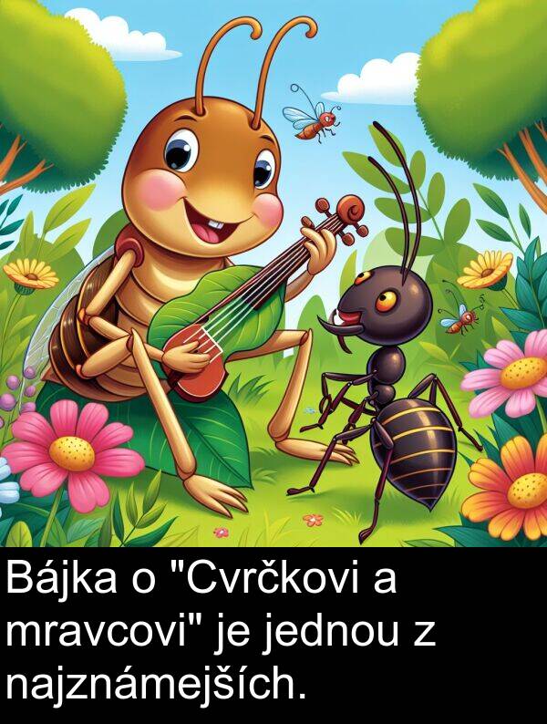 mravcovi: Bájka o "Cvrčkovi a mravcovi" je jednou z najznámejších.