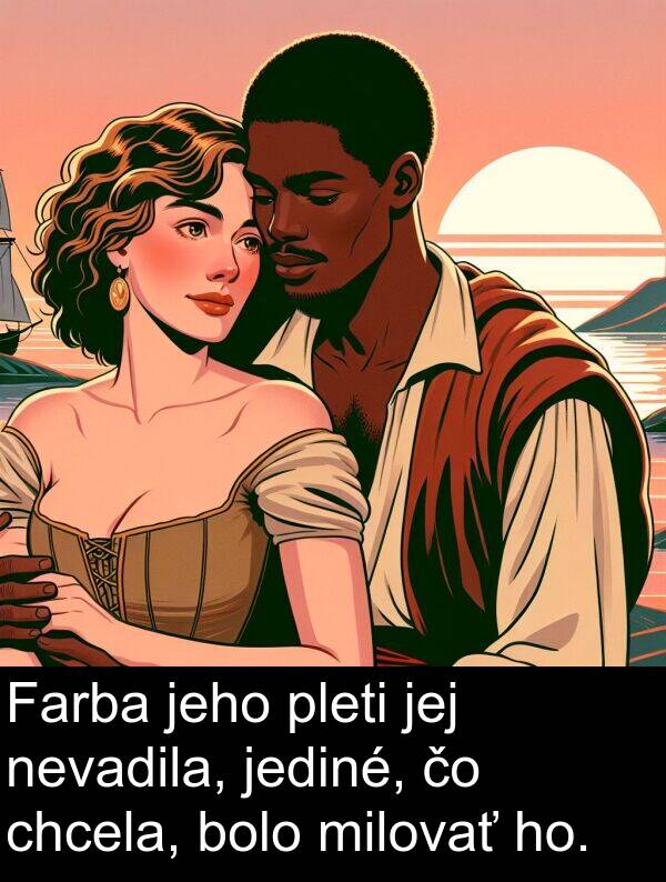 chcela: Farba jeho pleti jej nevadila, jediné, čo chcela, bolo milovať ho.