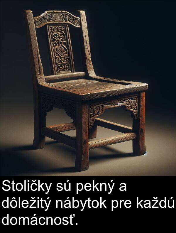 nábytok: Stoličky sú pekný a dôležitý nábytok pre každú domácnosť.