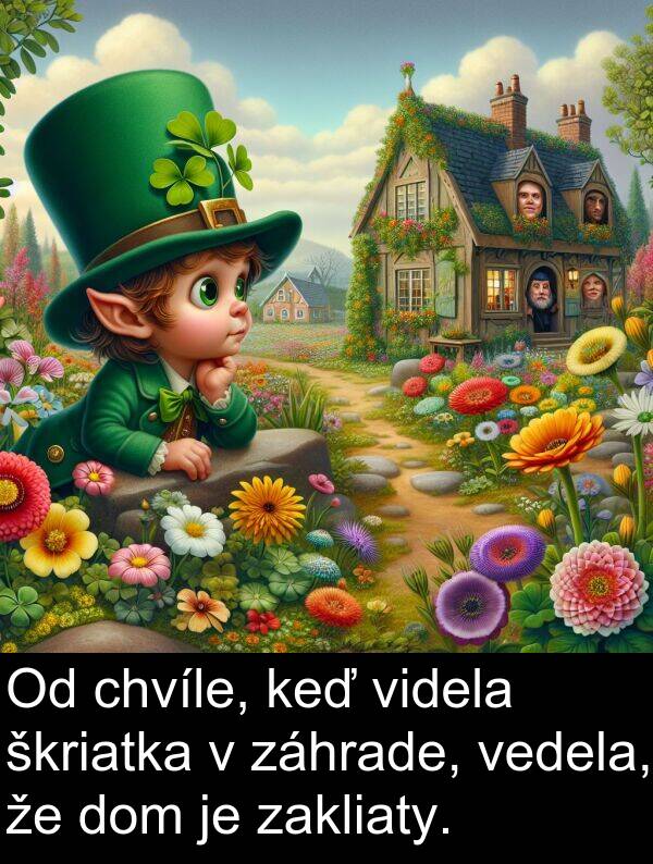 vedela: Od chvíle, keď videla škriatka v záhrade, vedela, že dom je zakliaty.