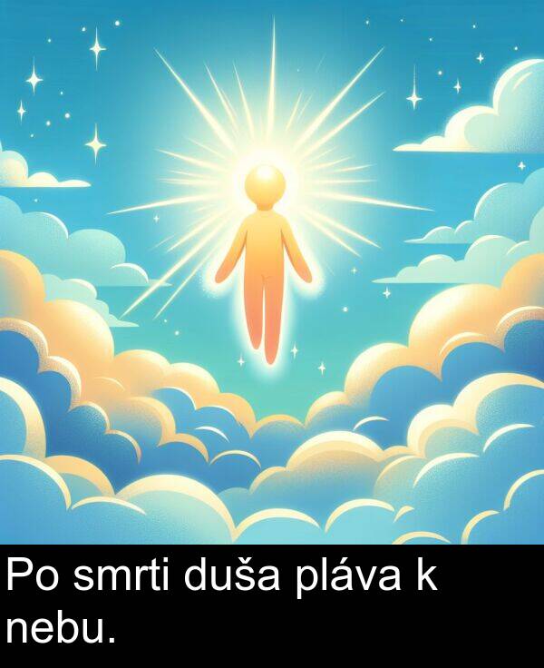 nebu: Po smrti duša pláva k nebu.