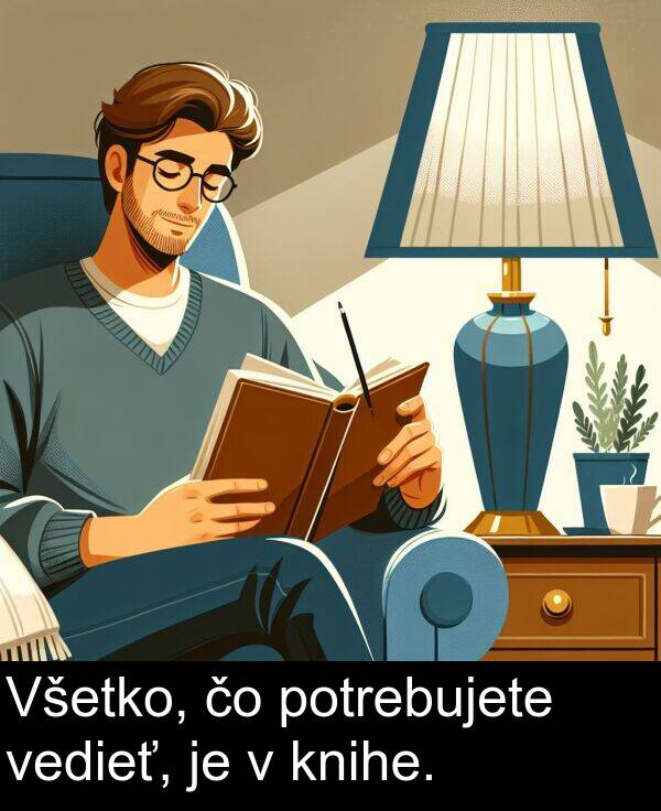 knihe: Všetko, čo potrebujete vedieť, je v knihe.