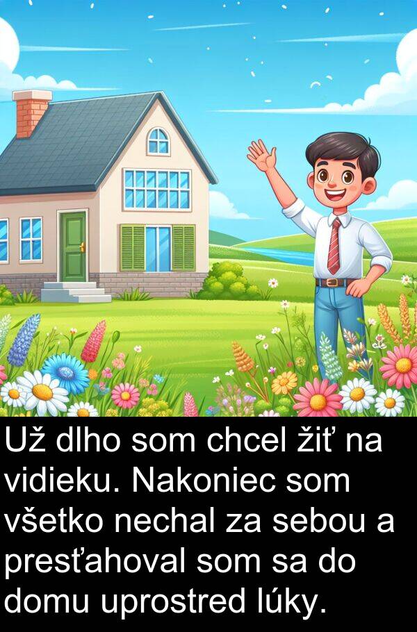 nechal: Už dlho som chcel žiť na vidieku. Nakoniec som všetko nechal za sebou a presťahoval som sa do domu uprostred lúky.