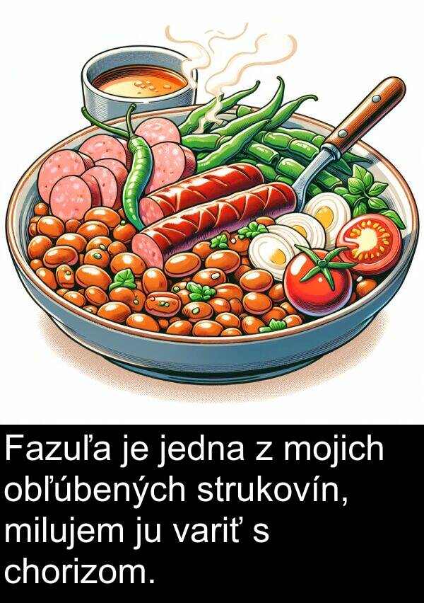 jedna: Fazuľa je jedna z mojich obľúbených strukovín, milujem ju variť s chorizom.