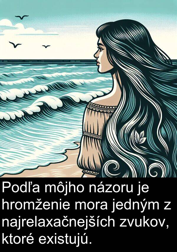 názoru: Podľa môjho názoru je hromženie mora jedným z najrelaxačnejších zvukov, ktoré existujú.