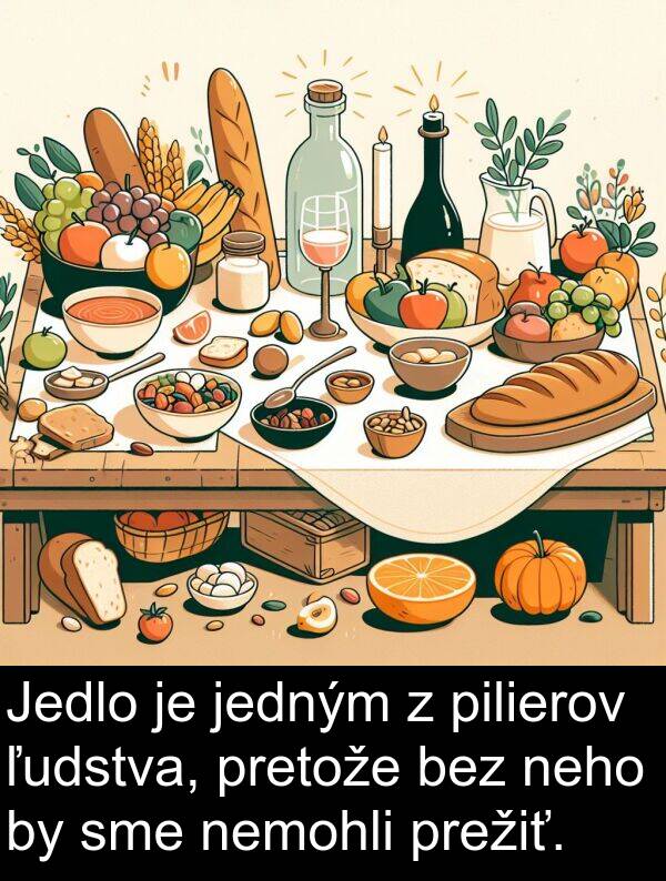 neho: Jedlo je jedným z pilierov ľudstva, pretože bez neho by sme nemohli prežiť.