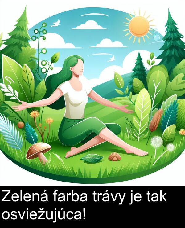 farba: Zelená farba trávy je tak osviežujúca!