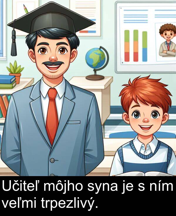 ním: Učiteľ môjho syna je s ním veľmi trpezlivý.