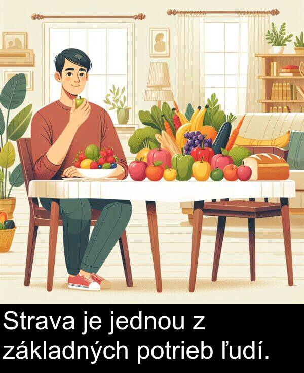 základných: Strava je jednou z základných potrieb ľudí.