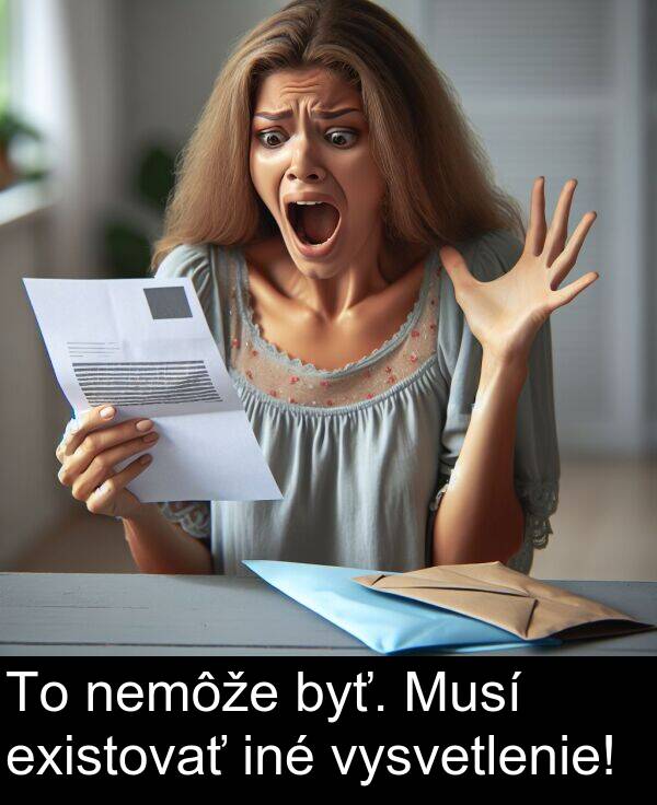 iné: To nemôže byť. Musí existovať iné vysvetlenie!