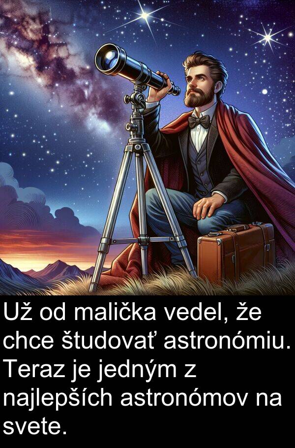 vedel: Už od malička vedel, že chce študovať astronómiu. Teraz je jedným z najlepších astronómov na svete.