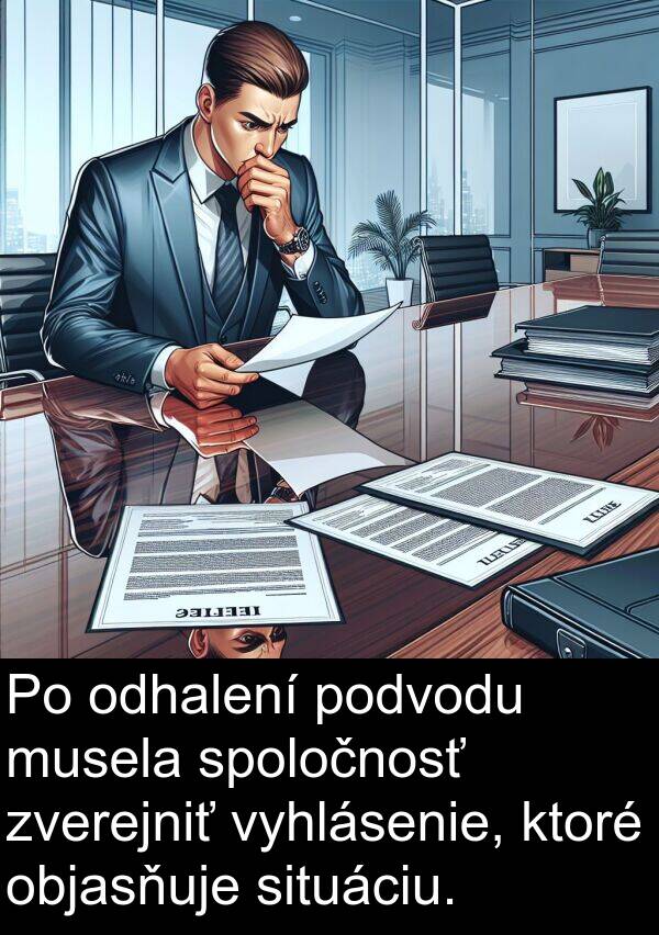 objasňuje: Po odhalení podvodu musela spoločnosť zverejniť vyhlásenie, ktoré objasňuje situáciu.