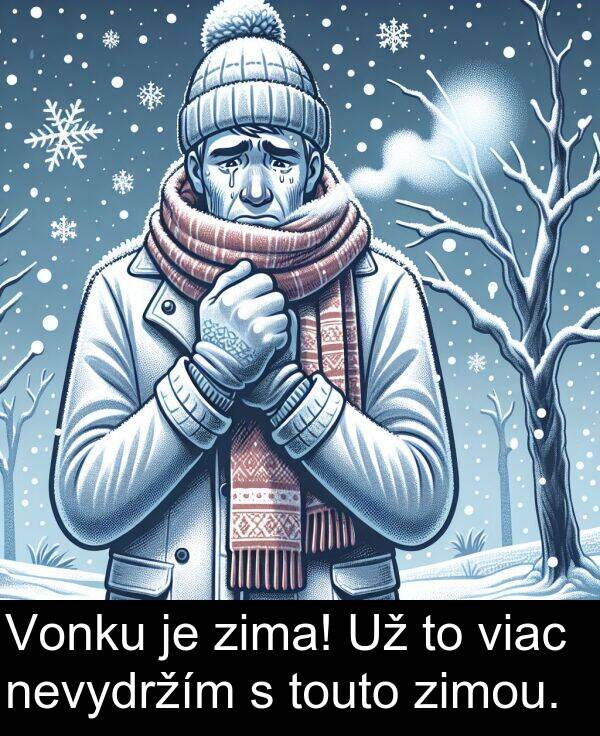 zima: Vonku je zima! Už to viac nevydržím s touto zimou.