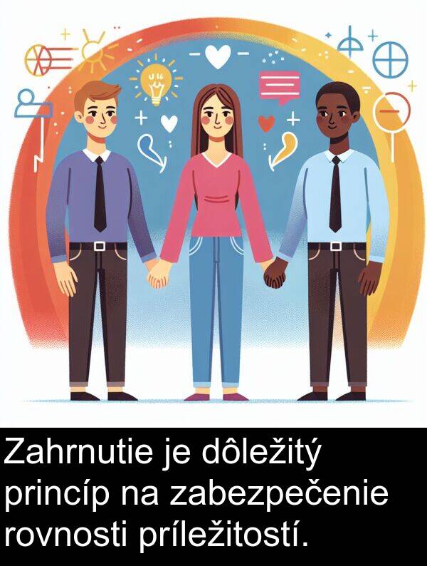 rovnosti: Zahrnutie je dôležitý princíp na zabezpečenie rovnosti príležitostí.