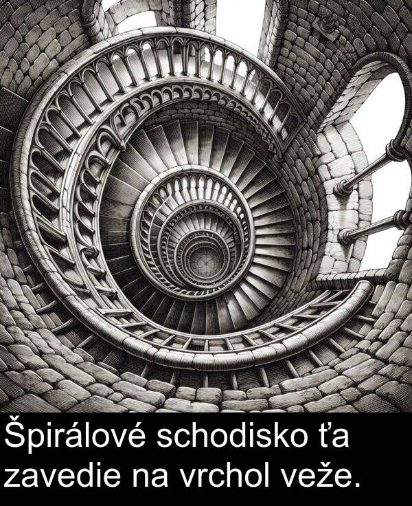 schodisko: Špirálové schodisko ťa zavedie na vrchol veže.
