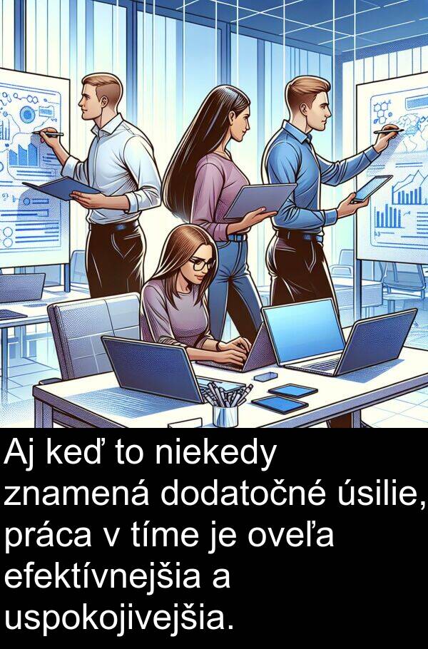 niekedy: Aj keď to niekedy znamená dodatočné úsilie, práca v tíme je oveľa efektívnejšia a uspokojivejšia.