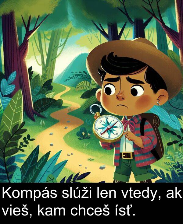 slúži: Kompás slúži len vtedy, ak vieš, kam chceš ísť.