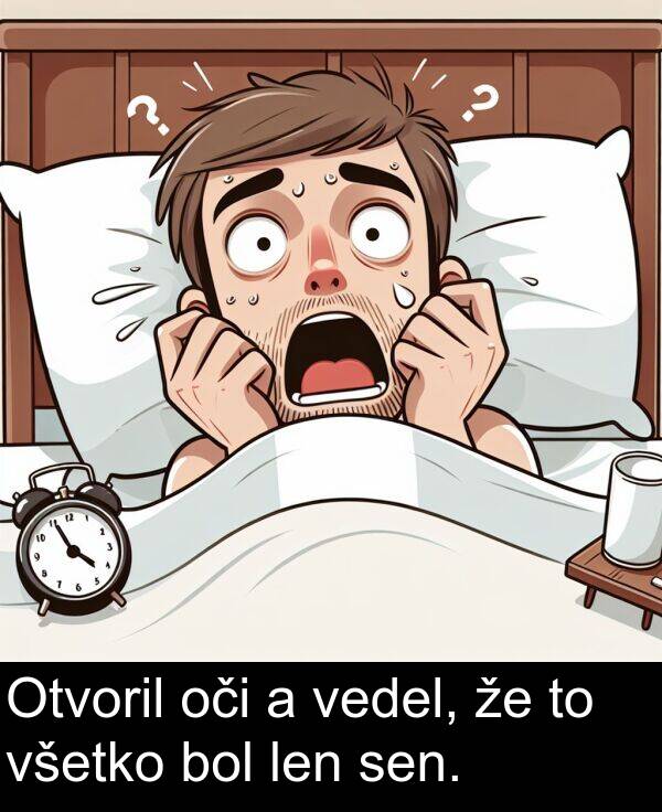 vedel: Otvoril oči a vedel, že to všetko bol len sen.