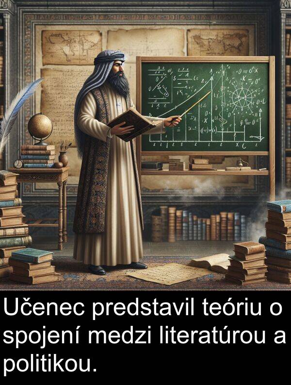 predstavil: Učenec predstavil teóriu o spojení medzi literatúrou a politikou.